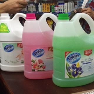Nước Lau Sàn Sunlight 3,8Kg Can Xanh/Trắng/Hồng ( Mẫu Mới ) date mới