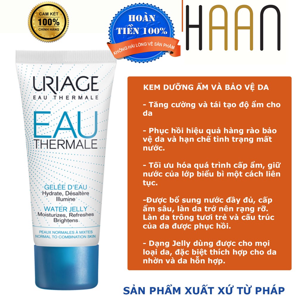 [PHÁP] Kem Dưỡng Ẩm Khoáng Chuyên Sâu Dạng Jelly URIAGE EAU THERMALE GELEE 40ml