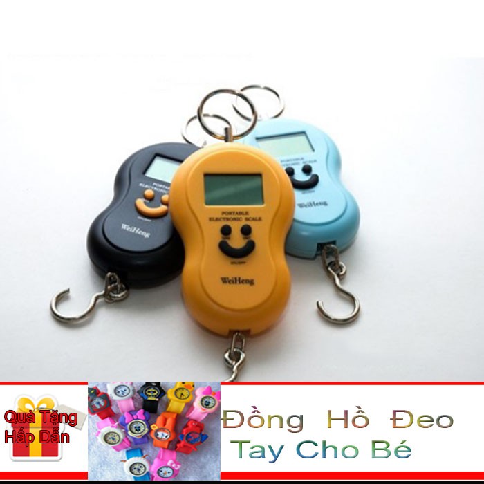 Cân Điện Tử Cầm Tay + Tặng Đồng Hồ Đeo Tay Dễ Thương Cho Bé