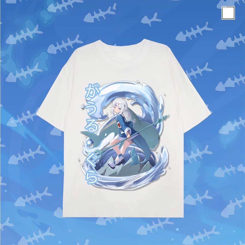 Áo phông Hololive: Gura Gawr Vtuber Áo thun trắng in hình ANime cực ngầu nhiều mẫu HOT bán chạy