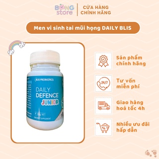Men vi sinh tai mũi họng blis probiotics daily defence