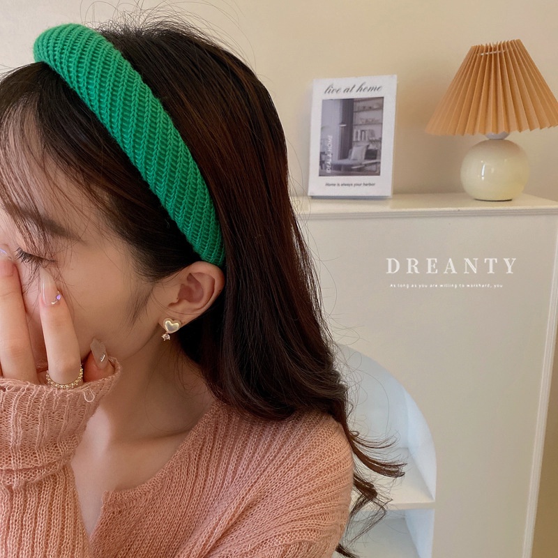 Băng Đô Len Màu Kẹo Ngọt Thời Trang Hàn Quốc Đơn Giản Dễ Phối Đồ