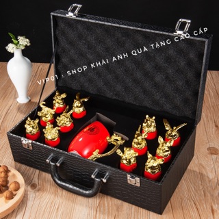Bộ Ly 12 Con Giáp ( Bằng Sứ Tráng Men Cao Cấp)