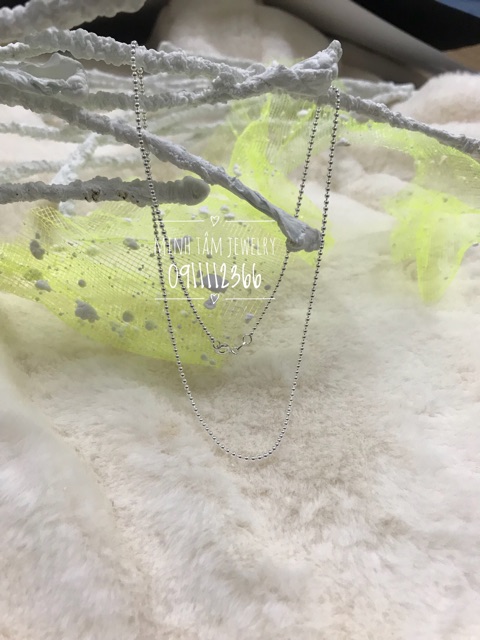 Dây chuyền kiểu bi bạc S925