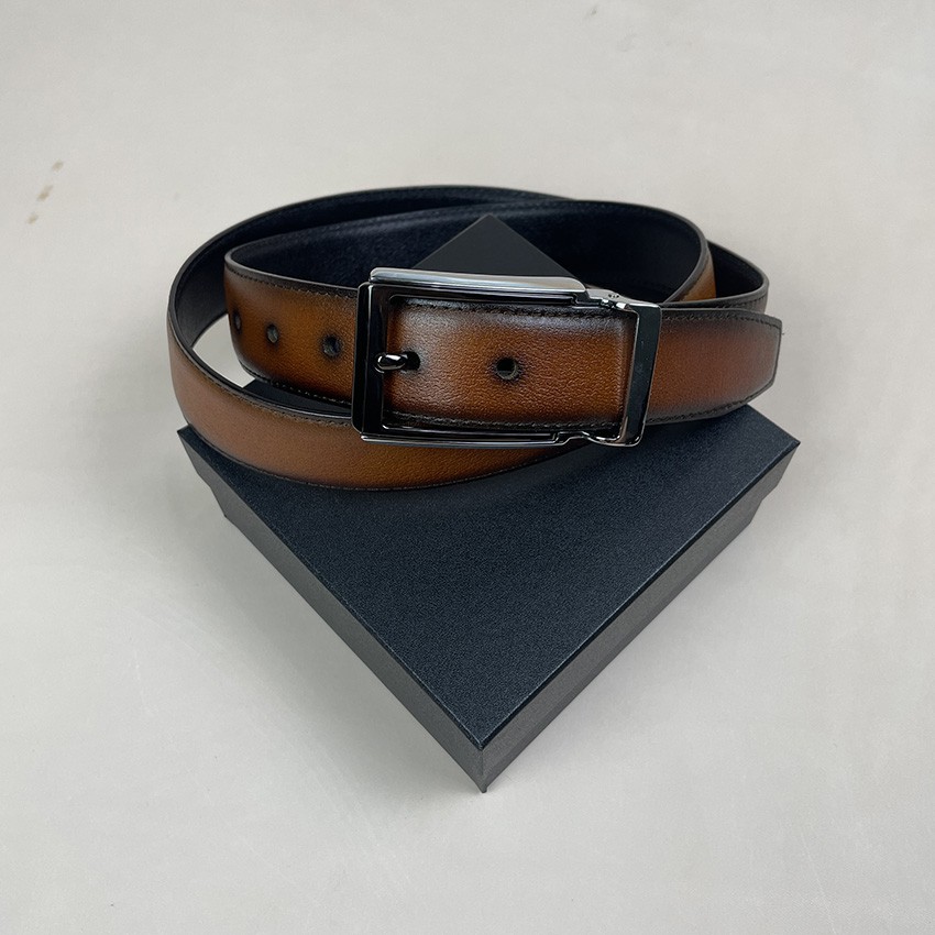 Thắt Lưng Nam Dây Nịt Da Bò Thật Khóa Kim Lịch Lãm TM808 Bảo Hành 24 Tháng Tặng Kèm Hộp