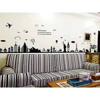 Decal dán tường Hàn Quốc- trang trí nhà cửa, văn phòng, quán cafe, cửa hàng- DANH LAM THẮNG CẢNH