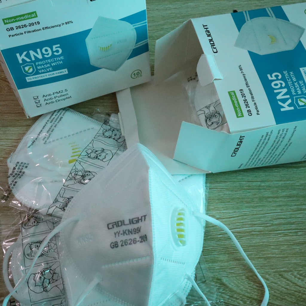 Khẩu trang có van KN95 CDRLIGHT, chống bụi mịn,thiết kế linh hoạt ôm sát mặt,chống giọt bắn
