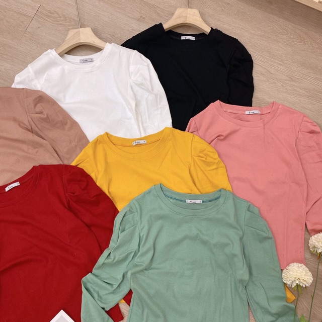 Áo thun dài tay phồng basic new hot