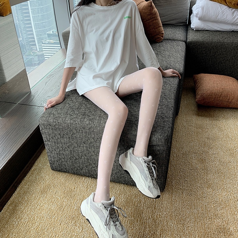 Xixi Quần Tất Mỏng Co Giãn Đính Nơ Phong Cách Gothic Nhật Bản Thời Trang Mùa Hè Quyến Rũ Dành Cho Nữ