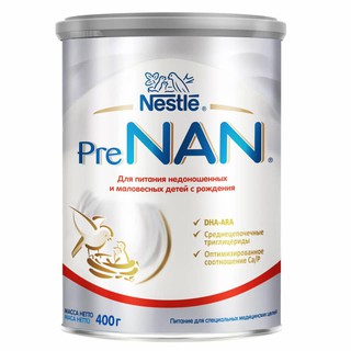 Sữa dành cho trẻ thiếu tháng "Pre Nan" 400g xách tay Nga