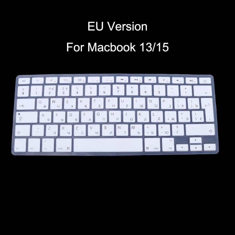 EU Version Russian Keyboard Silicone Skin Cover For Apple Macbook Air Pro 13 15