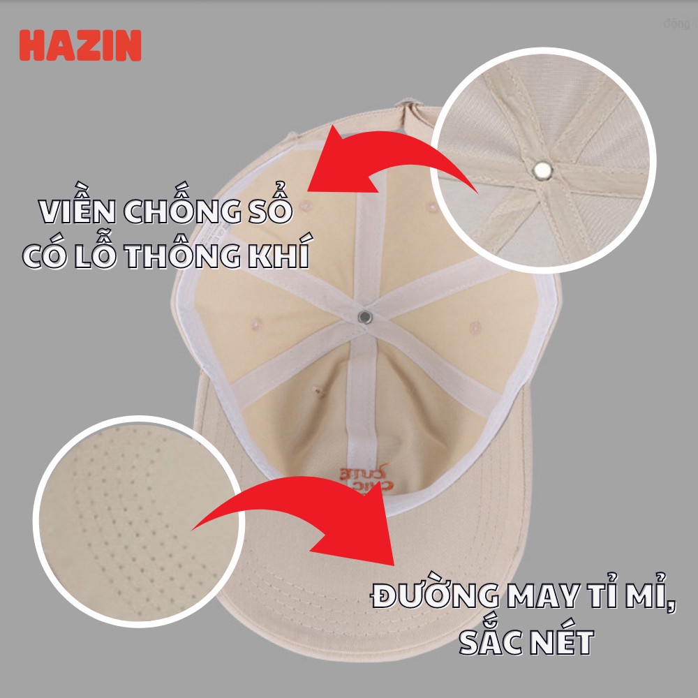 Nón kết Mũ Lưỡi Trai Cotton Mềm Thêu Chữ Phong Cách Hàn Quốc Cho Nam Nữ