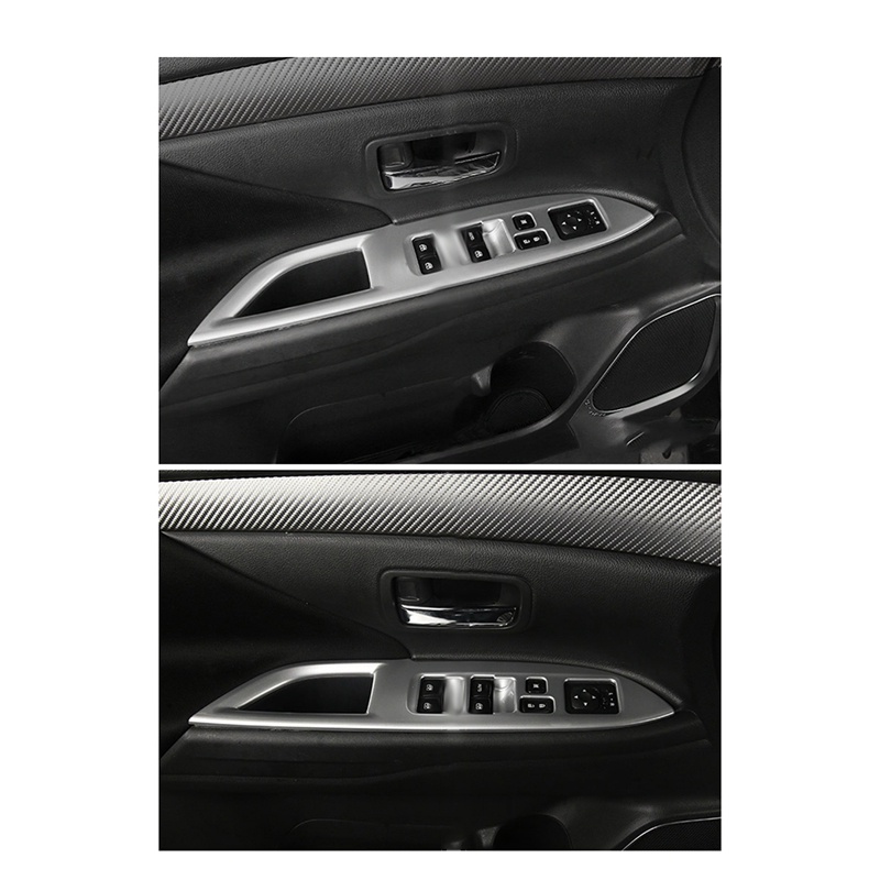 Vỏ Bọc Nút Điều Khiển Cửa Sổ Xe Hơi Chống Trượt Trang Trí Nội Thất Cho Mitsubishi Outlander 2016-2019