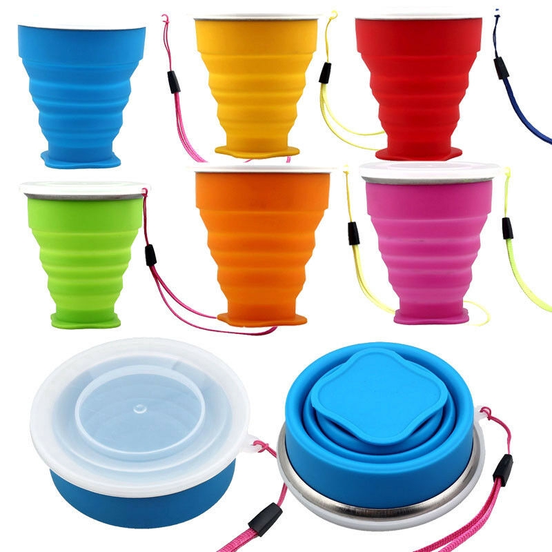 Cốc nước silicon có thể gấp gọn sáng tạo tiện lợi khi đi du lịch