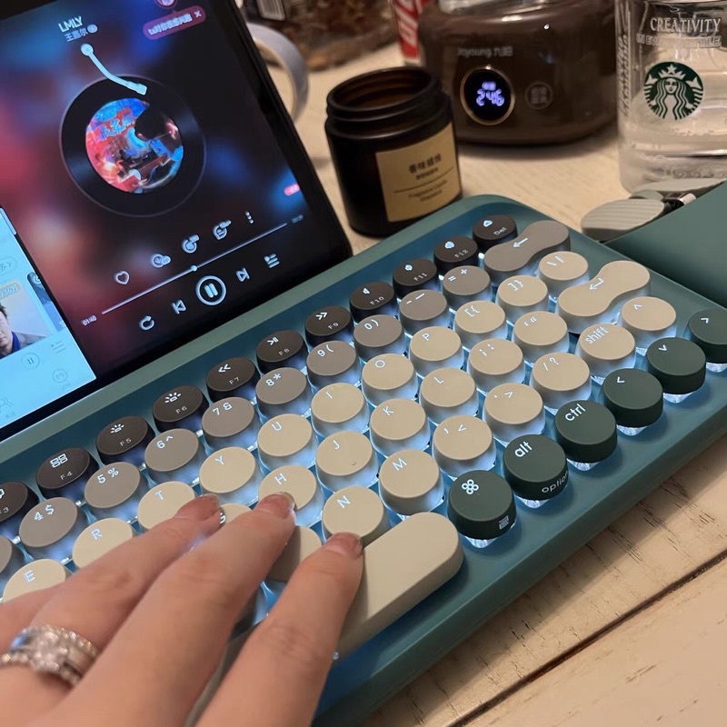 Bàn phím cơ Lofree Bluetooth phiên bản giới hạn xanh Giang Nam chính hãng