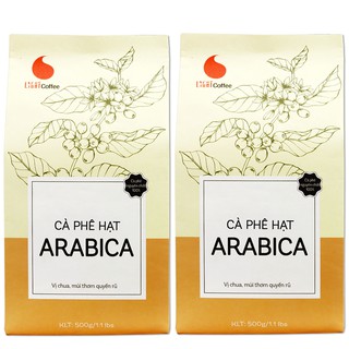 Cà Phê hạt Arabica Light Coffee 500g combo 2 gói