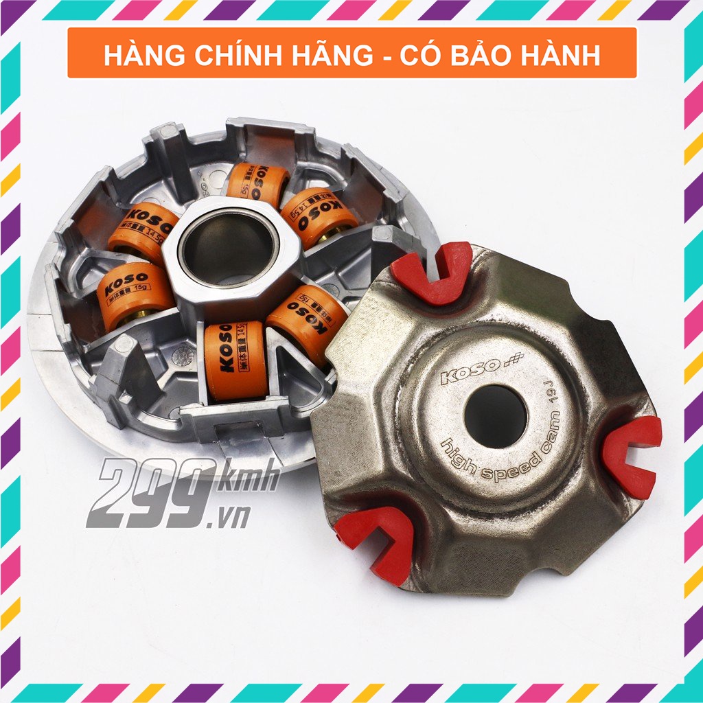 [CÓ BẢO HÀNH] Bộ nồi Koso cho xe Honda Vario, AB, PCX, SH Mode... êm ái, bền bỉ, tăng tốc nhanh