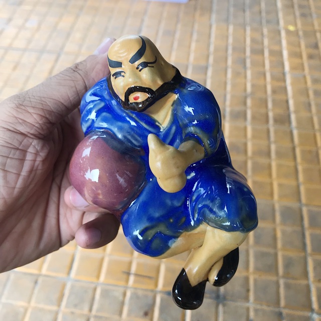 ÔNG LA HÁN NẰM TRANG TRÍ HỒ CÁ NON BỘ DÀI 15CM CAO 7CM