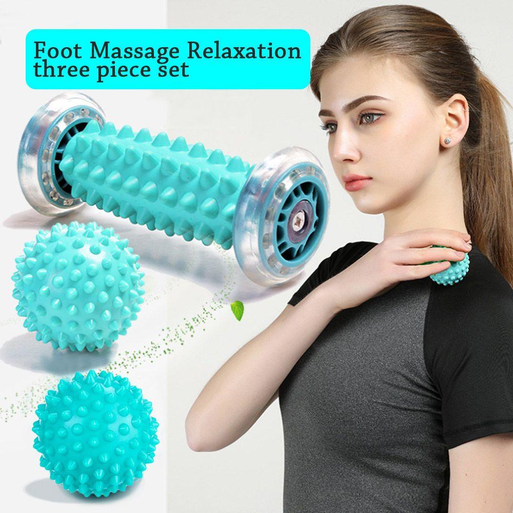 Bộ 3 Bóng Lăn Mát Xa Giảm Đau Lưng Chân / Tay / Chân Tiện Dụng