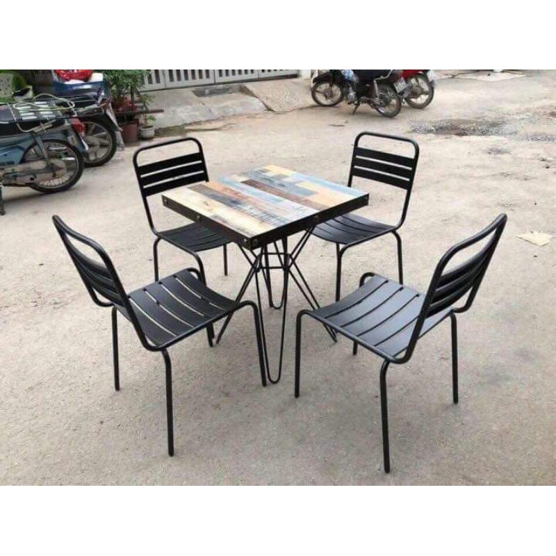 Ghế sắt uốn có tay và không có tay