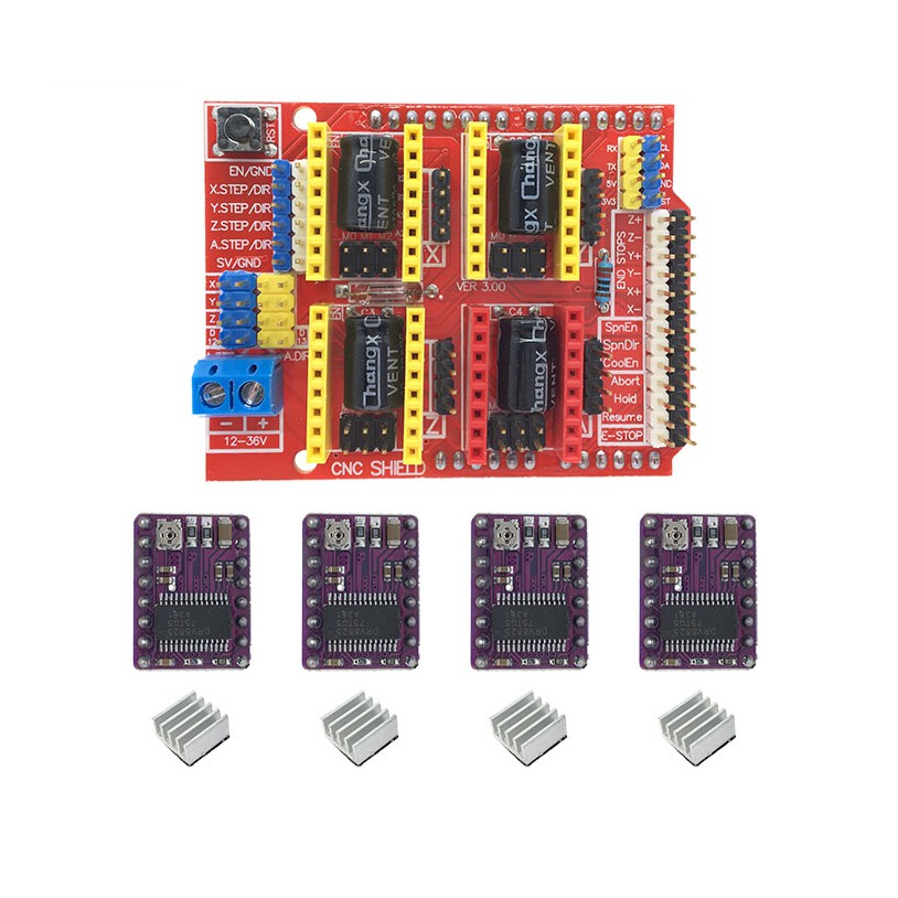 Bảng Khắc Cnc Shield V3 + 4 Bảng Giao Tiếp Drv8825 | BigBuy360 - bigbuy360.vn