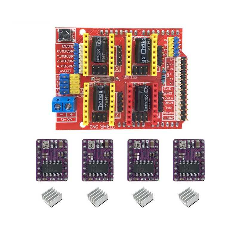 Bảng Khắc Cnc Shield V3 + 4 Bảng Giao Tiếp Drv8825
