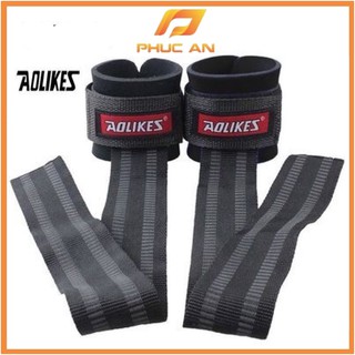 Dây kéo Lưng Lifting Straps hỗ trợ tập thể hình, Dây kéo lưng tập Gym AOLIKES (1 Đôi) - Thể thao Phúc An