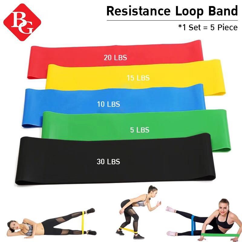 Professionall.gym19 - Bộ 5 Dây đàn hồi kháng lực cao cấp tập Gym Yoga