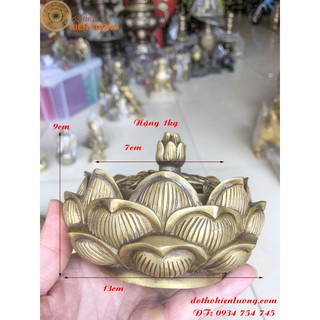 Lư đốt trầm sen-lư xông trầm sen bằng đồng