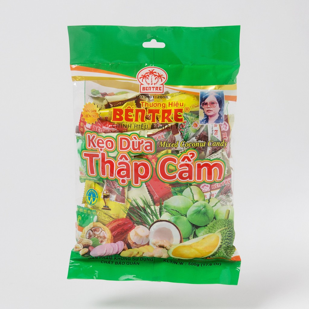 Kẹo dừa Thập cẩm 5 vị Đặc biệt chính hiệu Hai Tỏ Bến Tre - Túi 500gr