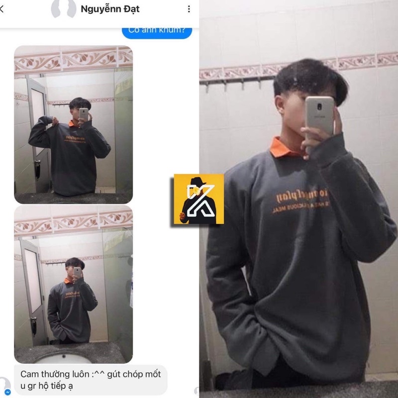 ÁO SWEATER ORIGINAL NỈ XÁM ULZZANG UNISEX [ HÀNG SẴN ] | BigBuy360 - bigbuy360.vn