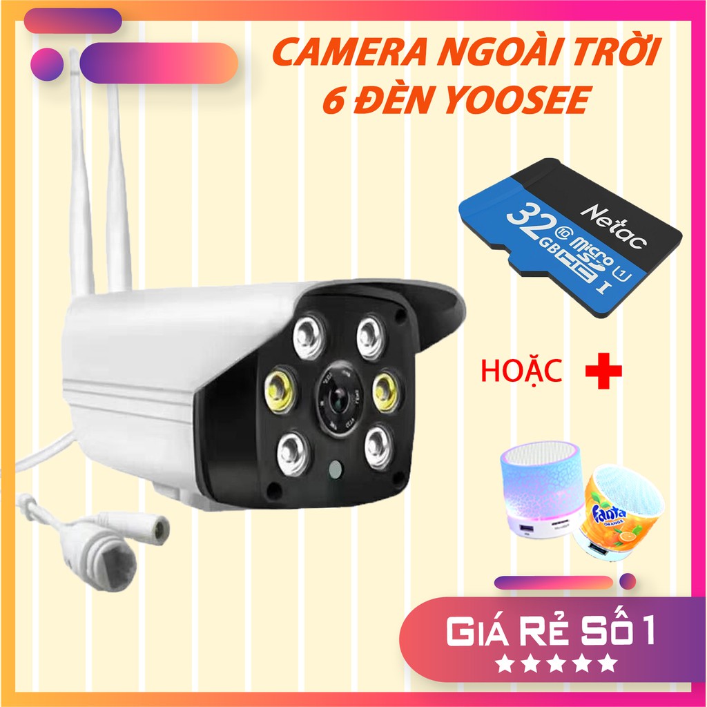 CAMERA GIÁM SÁT NGOÀI TRỜI | 6 ĐÈN LED | 1080 P FULL HD | GHI ÂM HÌNH ẢNH - GIỌNG NÓI | BigBuy360 - bigbuy360.vn