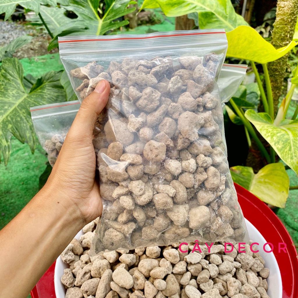 Đá Pumice 1-2cm hạt to, HÀNG CHUẨN indo cho cây trồng, 500gr-1kg