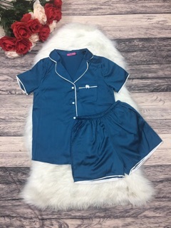 Bộ ngủ pijama lụa cộc đùi mềm đẹp