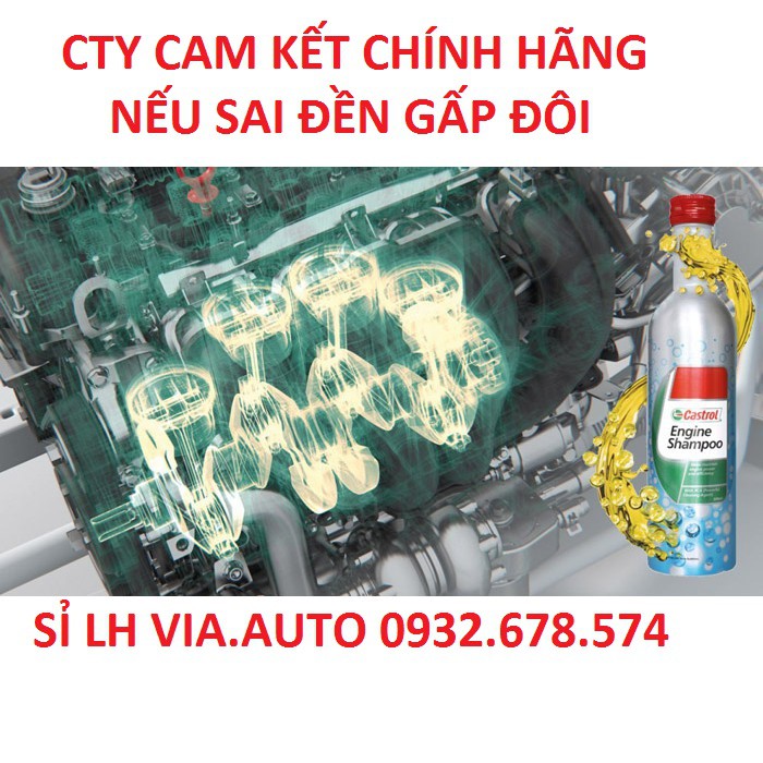 DUNG DỊCH SÚC RỬA ĐỘNG CƠ Ô TÔ VÀ XE MÁY CASTROL ENGINE SHAMPOO 300ML