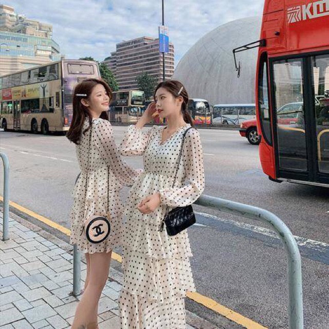 Váy tầng xinh- kèm ảnh khách chụp  mã 041