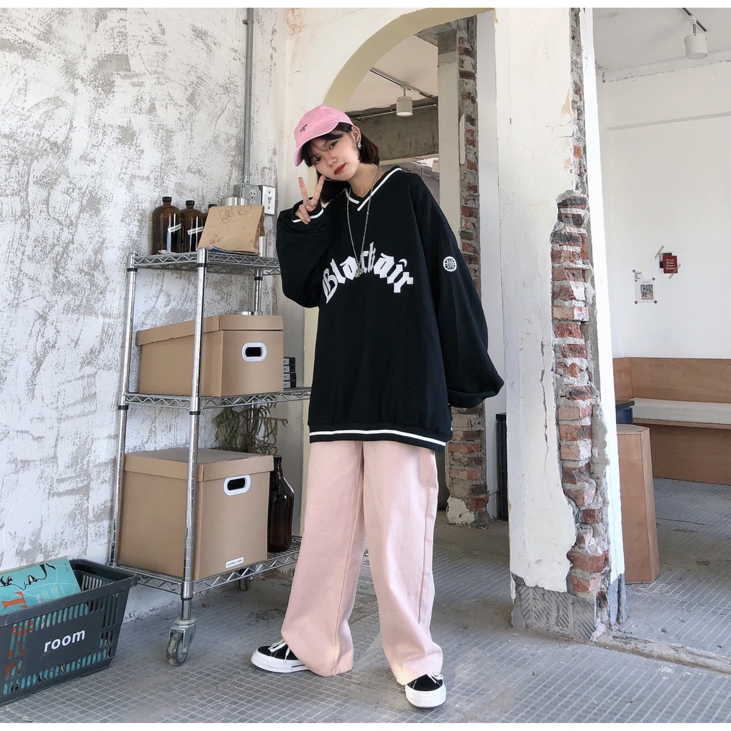 ÁO SWEATER NỈ BLACKAIR CỔ V VIỀN CỔ UNISEX VÀNG XANH ĐEN - ÁO NỈ TÀU BLACK AIR NAM NỮ ULZZANG THU ĐÔNG 2020 | BigBuy360 - bigbuy360.vn