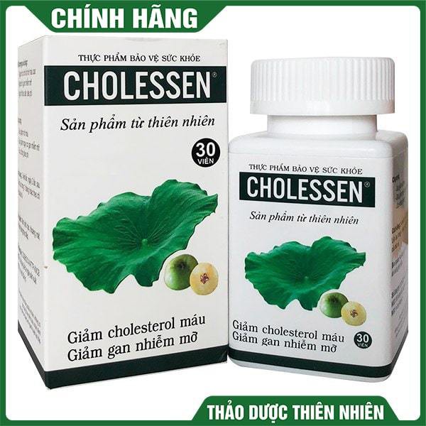 Hàng Chính hãng- Cholessen- Hạ mỡ máu, giảm gan nhiễm mỡ, men gan cao