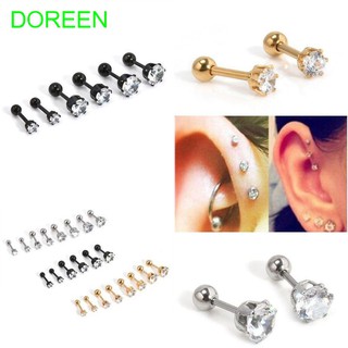 Hoa tai nụ đính đá CZ lấp lánh nhiều size