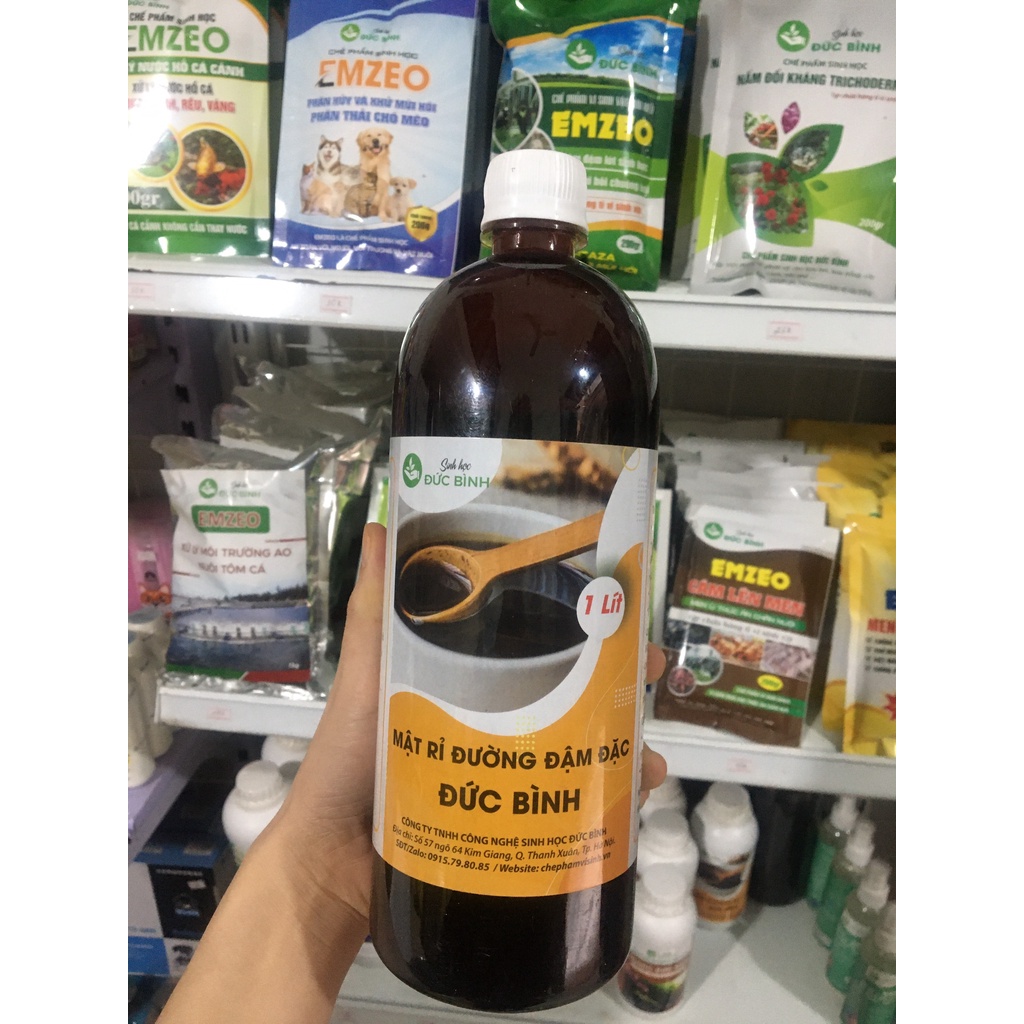 Mật Rỉ Đường Đậm Đặc Chai 1L Ủ Phân Hữu Cơ