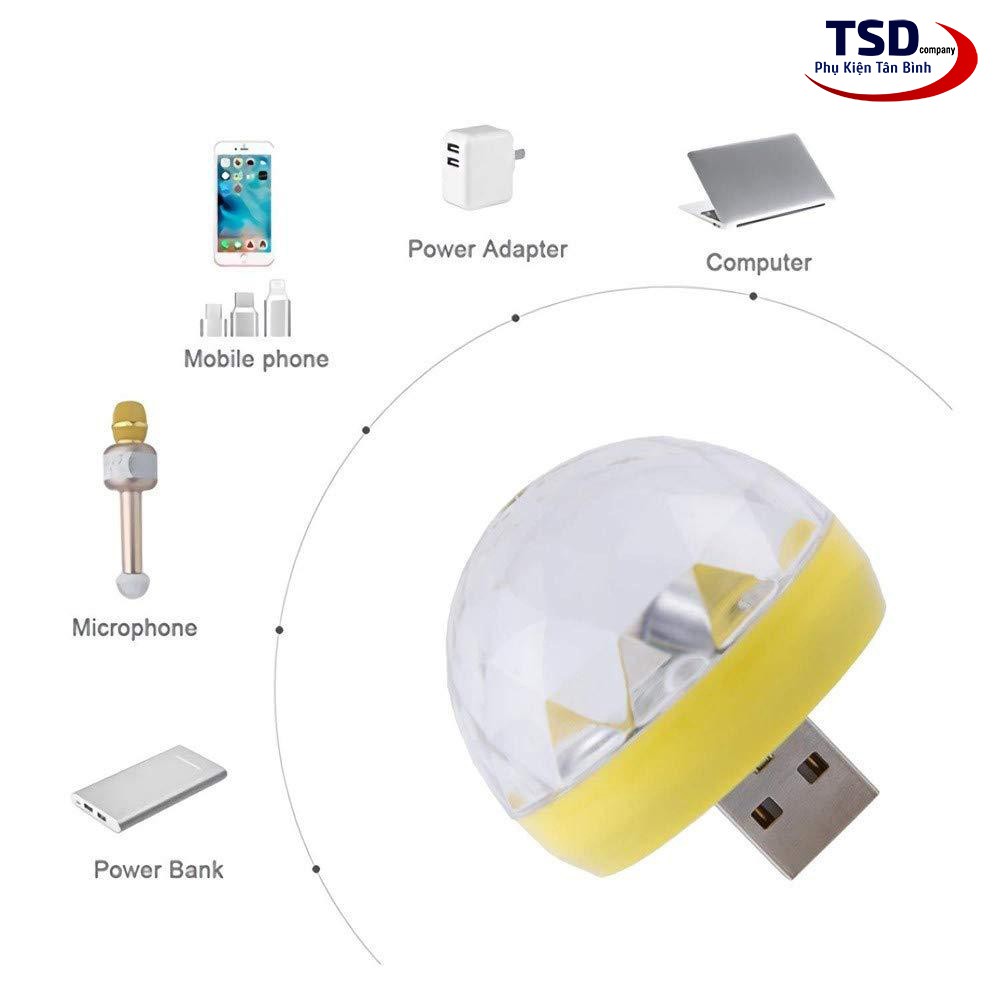 Đèn Led Vũ Trường Mini Cảm Ứng Theo Nhạc