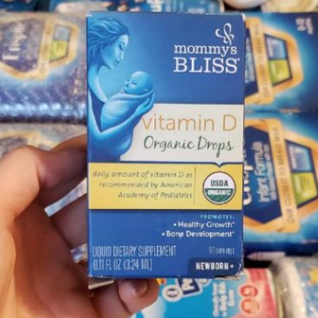 Vitamin D hữu cơ Mommy Bliss Organic Mỹ 90 giọt