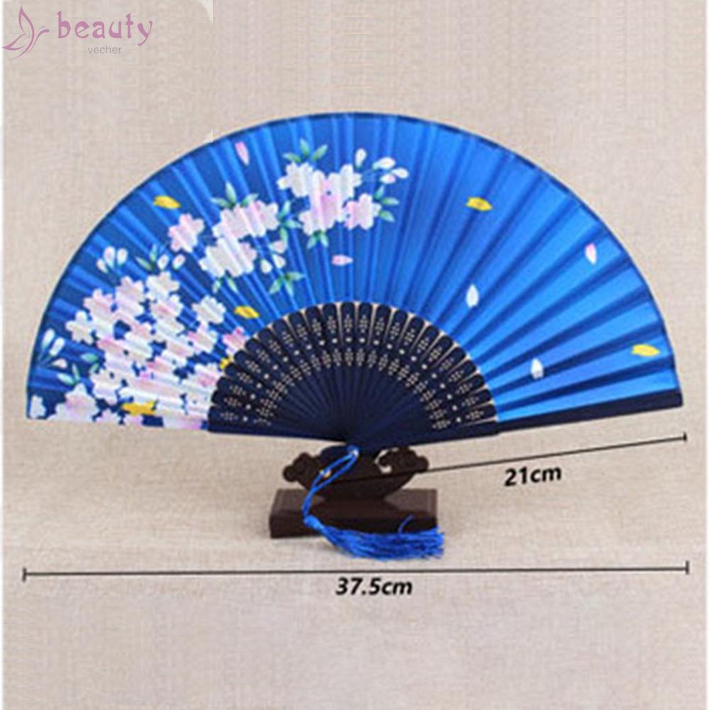 Quạt Xếp Kèm Túi Vải 1 Mảnh Hóa Trang Phong Cách Cổ Điển