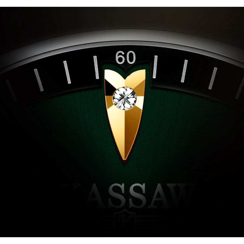 Đồng hồ nam chính hãng KASSAW K228-2 Kính sapphire ,chống xước,Chống nước ,BH 24 tháng,Máy cơ (Automatic) ,dây kim loại