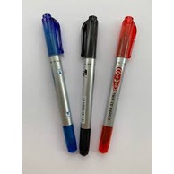 Bút lông dầu thiên long 2 đầu nét nhỏ không xóa được pm - 04 màu đỏ/xanh/đen -  đồ dùng văn phòng - HOKAMI STORE