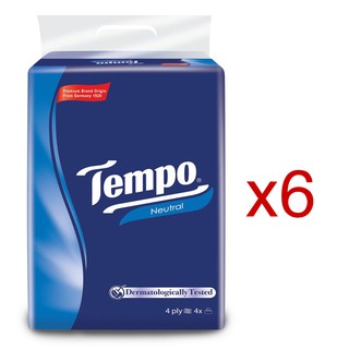 Combo 6 Lốc Khăn Giấy Tempo Neutral 90 tờ/gói