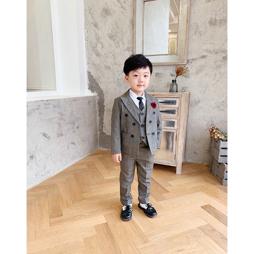 VEST CAO CẤP - Set Vest 3 Chi Tiết Cho Bé Trai Lịch Lãm Sang Chảnh 10-30kgkg