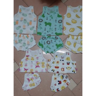 Set 5 bộ ba lỗ quần chip in hình con vật cho bé