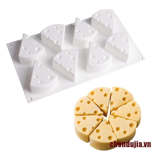 Khuôn Làm Bánh Silicon Hình Phô Mai 3d Độc Đáo Màu Trắng