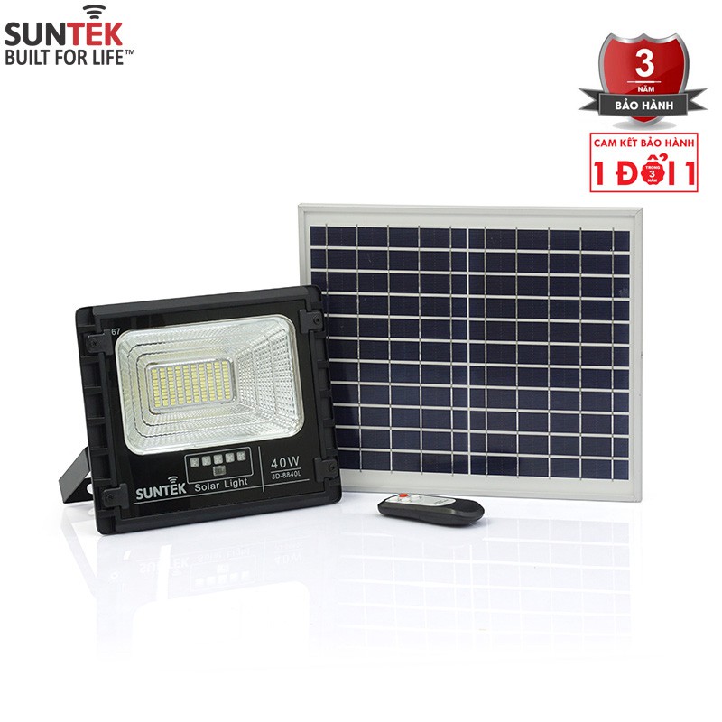 Đèn Pha LED Năng Lượng Mặt Trời SUNTEK Solar Light JD-8840 40W - Hàng Chính Hãng - Bảo hành 3 năm 1 đổi 1